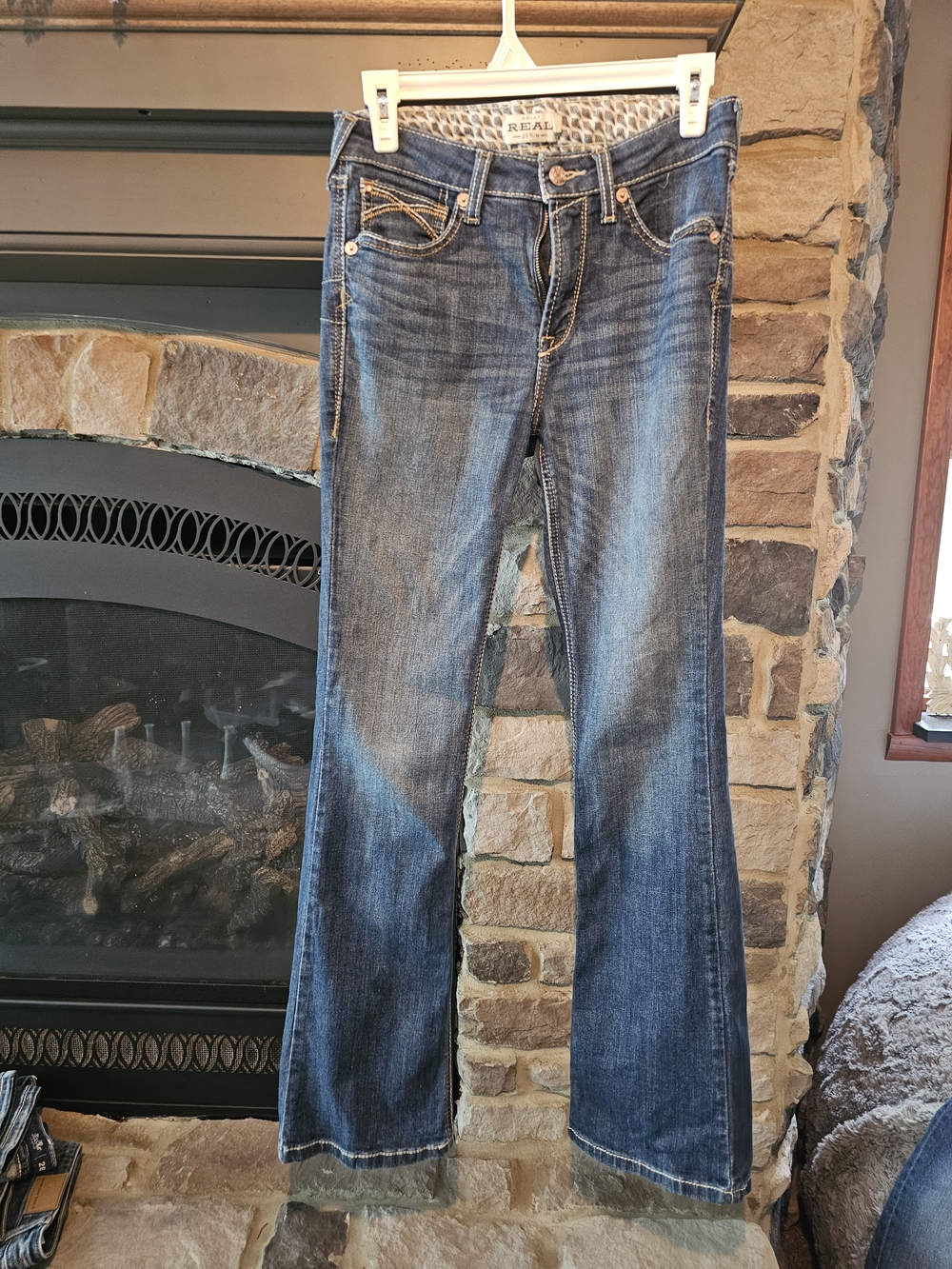 Ariat Women's Flared Jeans - Dark Blue Wash
